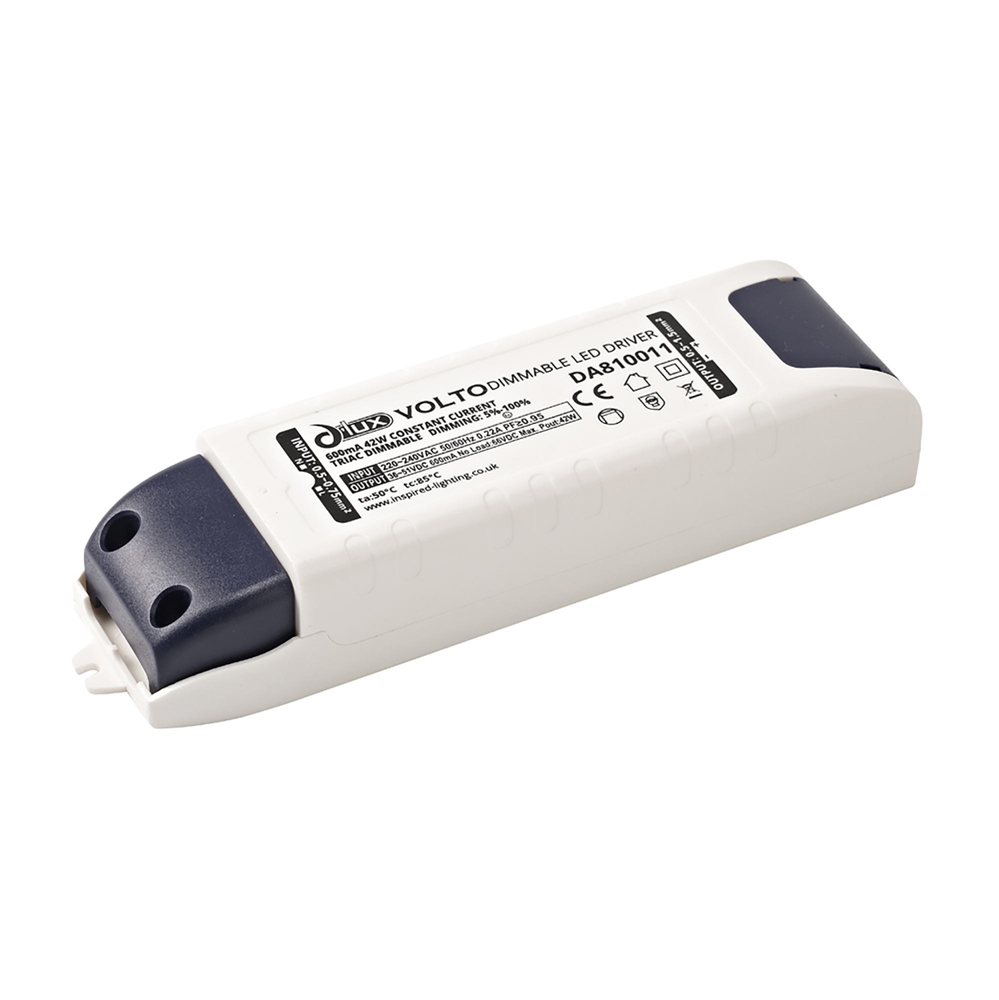 DA810011  Volto, 30W Constant Current 600mA Triac Dimmable LED Driver 36-51V